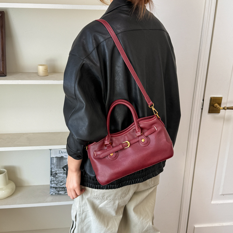 Belted Shoulder Handbag